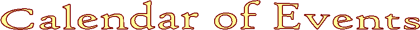 Calendar of Events